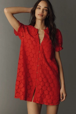 Keira Lace Mini Dress by Pilcro | Anthropologie (US)