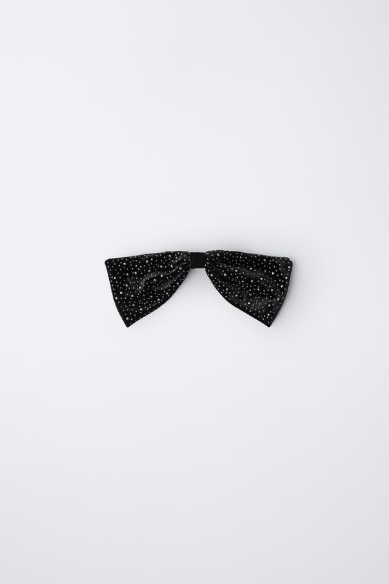 RHINESTONE BOW HAIR CLIP | Zara US