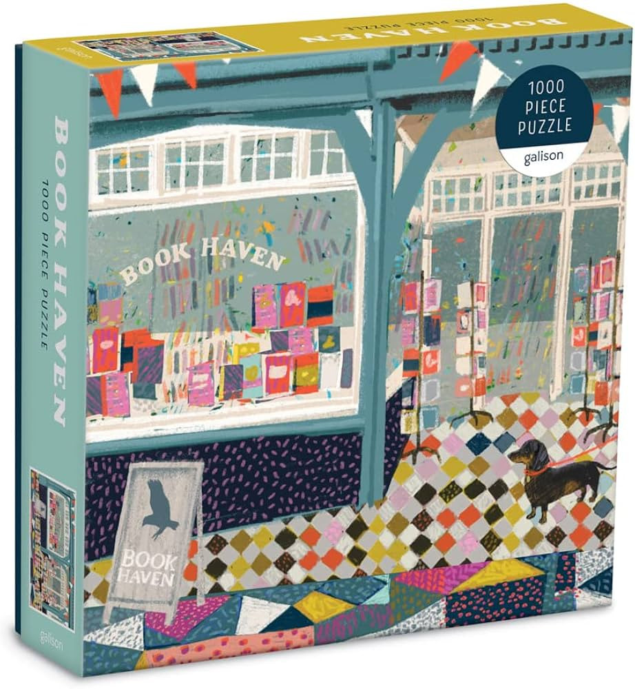 Galison Book Haven Puzzle, 1000 Pieces, 20” x 20” – Difficult Jigsaw Puzzle with Stunning &... | Amazon (US)