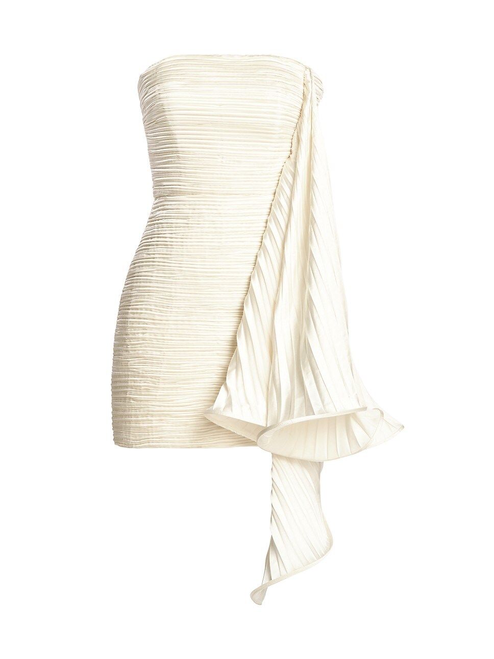 Pleated Ruffle Satin Strapless Mini Dress | Saks Fifth Avenue