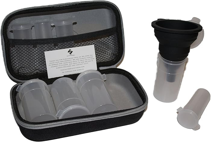 Powdered Supplement Case (Gray) - Portable Protein Powder Supplement Container - BPA Free | Amazon (US)