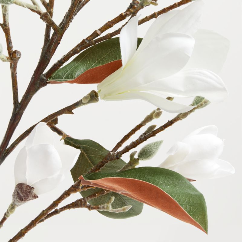 Faux Magnolia Stem 46" + Reviews | Crate & Barrel | Crate & Barrel