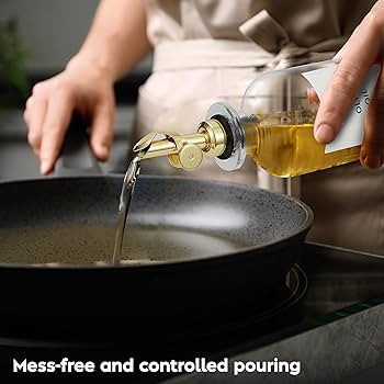 Olive Oil Dispenser Bottle - Includes 55 Kitchen Essential Labels - Cooking Oil Bottles for Kitch... | Amazon (US)