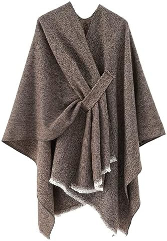 Women's Shawls Wrap Poncho Soft Capes Open Front Cardigan Large Blanket Wraps Shawl Knitted Cloak... | Amazon (US)