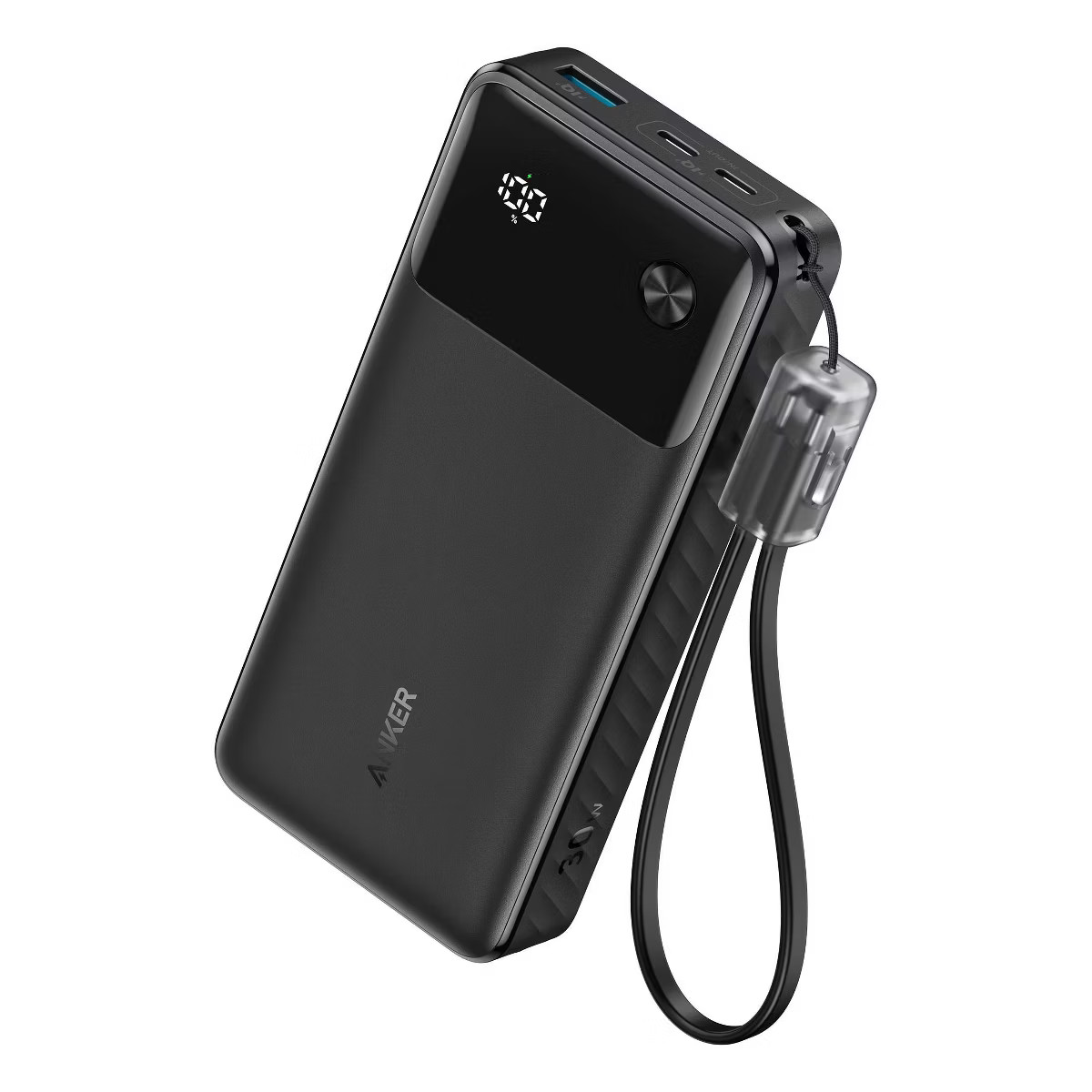 Anker 20000mAh 30W Power Bank - Black: USB-C & USB Ports, Built-In Cable, Rechargeable | Target