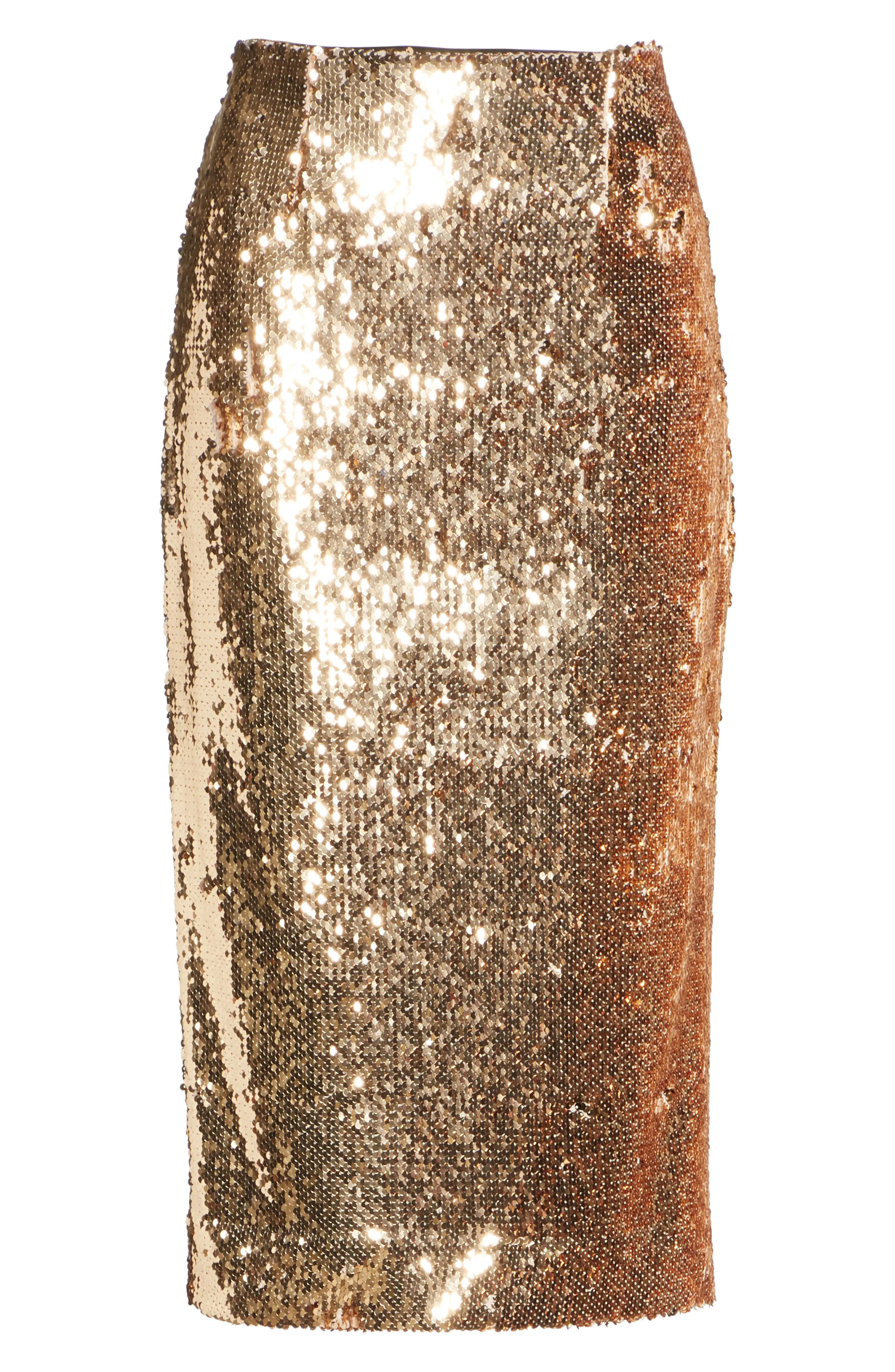 Milly Jamie Sequin Midi Skirt | Nordstrom