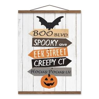 Halloween Street Names Teak Hanging Canvas | Michaels Stores