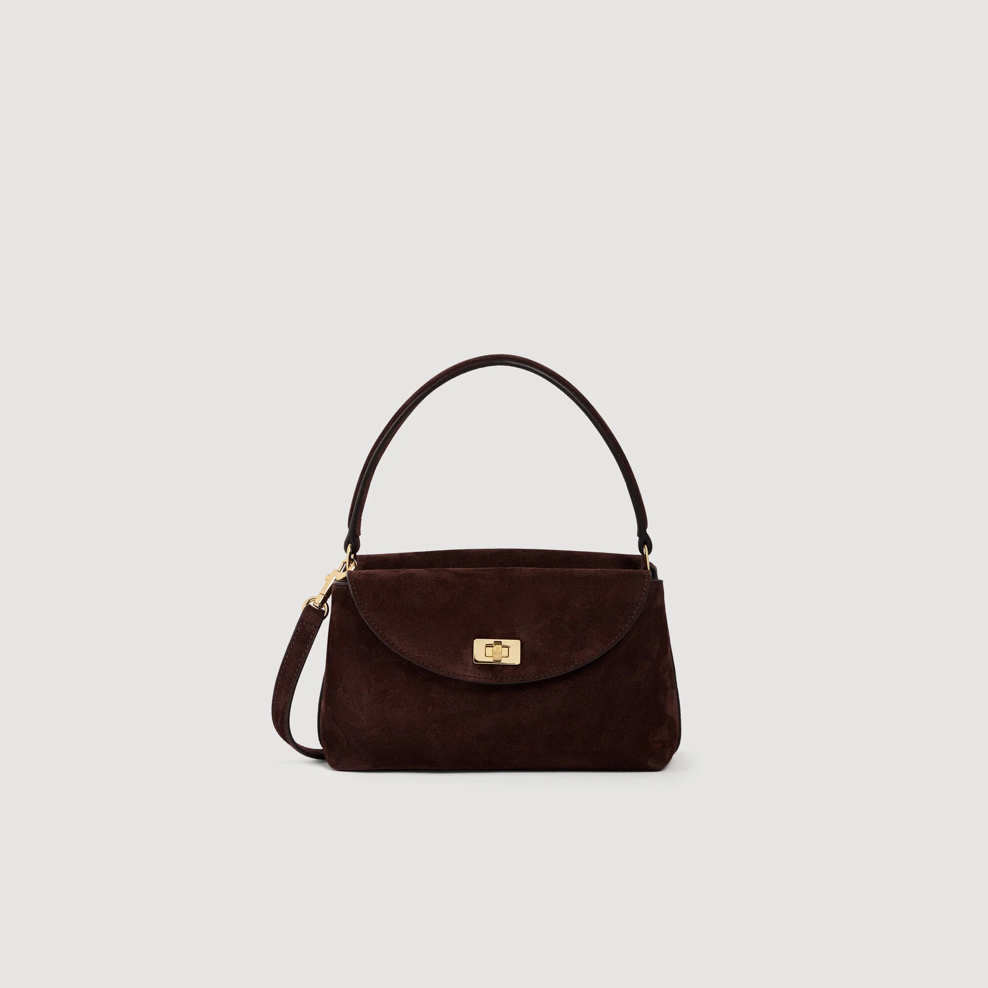 LE MINI GRAND BAZAAR suede bag | Sandro-Paris US
