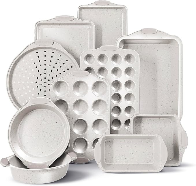 Country Kitchen Nonstick Stackable Bakeware Set - Heavy Duty, Durable, Easy Release Baking Set, C... | Amazon (US)