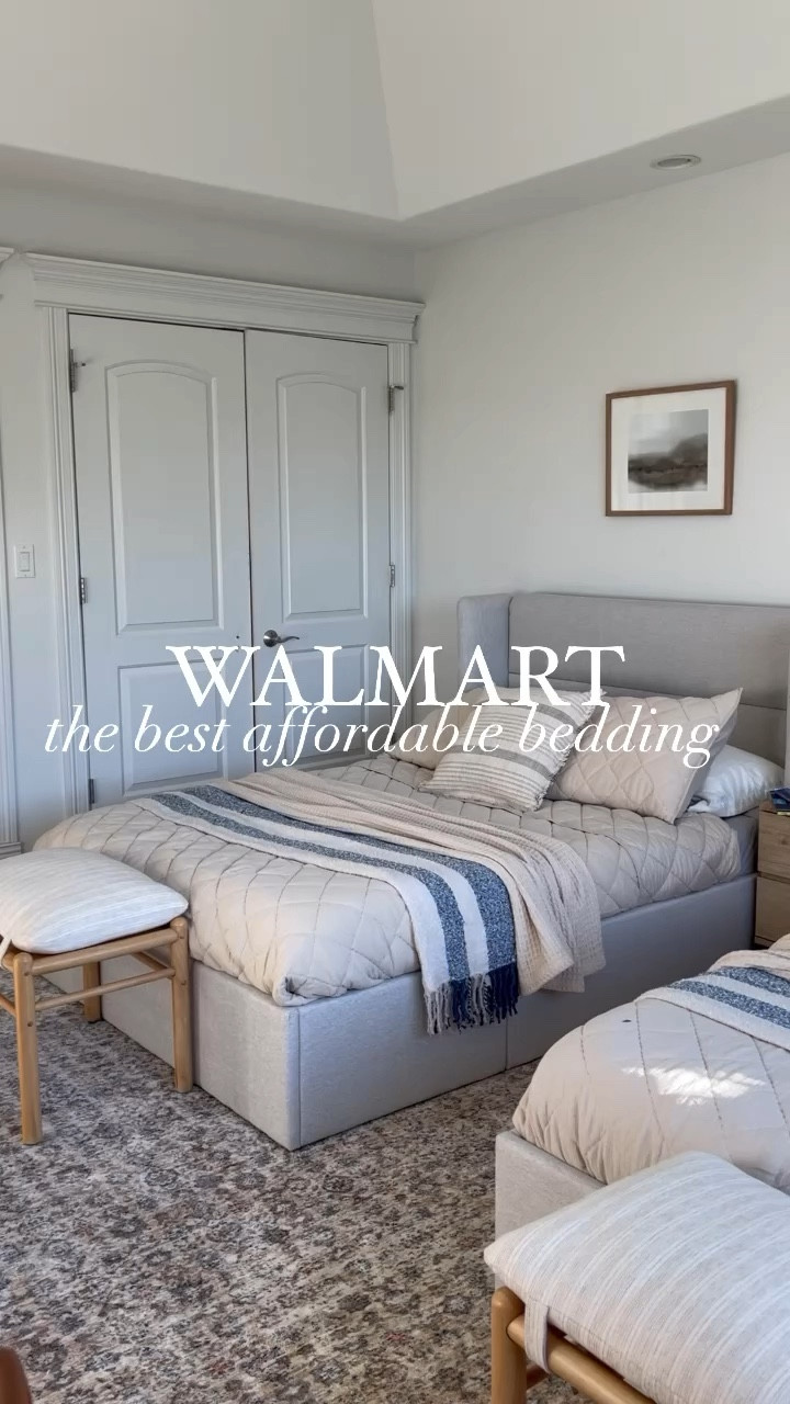 Affordable and beautiful bedding from Walmart! We created this designer inspired bed look with affordable bedding from Walmart!!

@walmart #walmartfinds #walmart #walmarthome #beddingset 

#LTKSaleAlert #LTKHome #LTKSeasonal