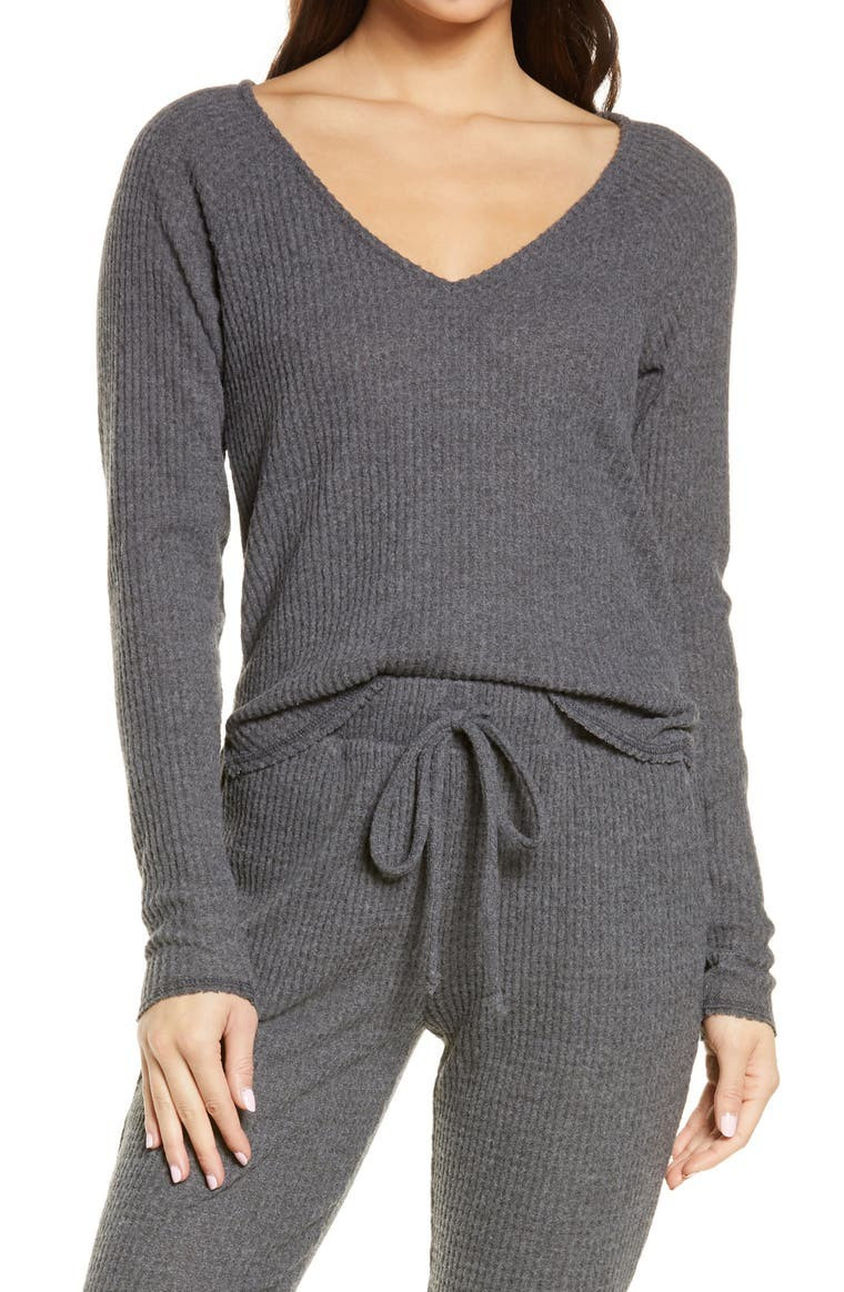 Waffle V-Neck Top | Nordstrom