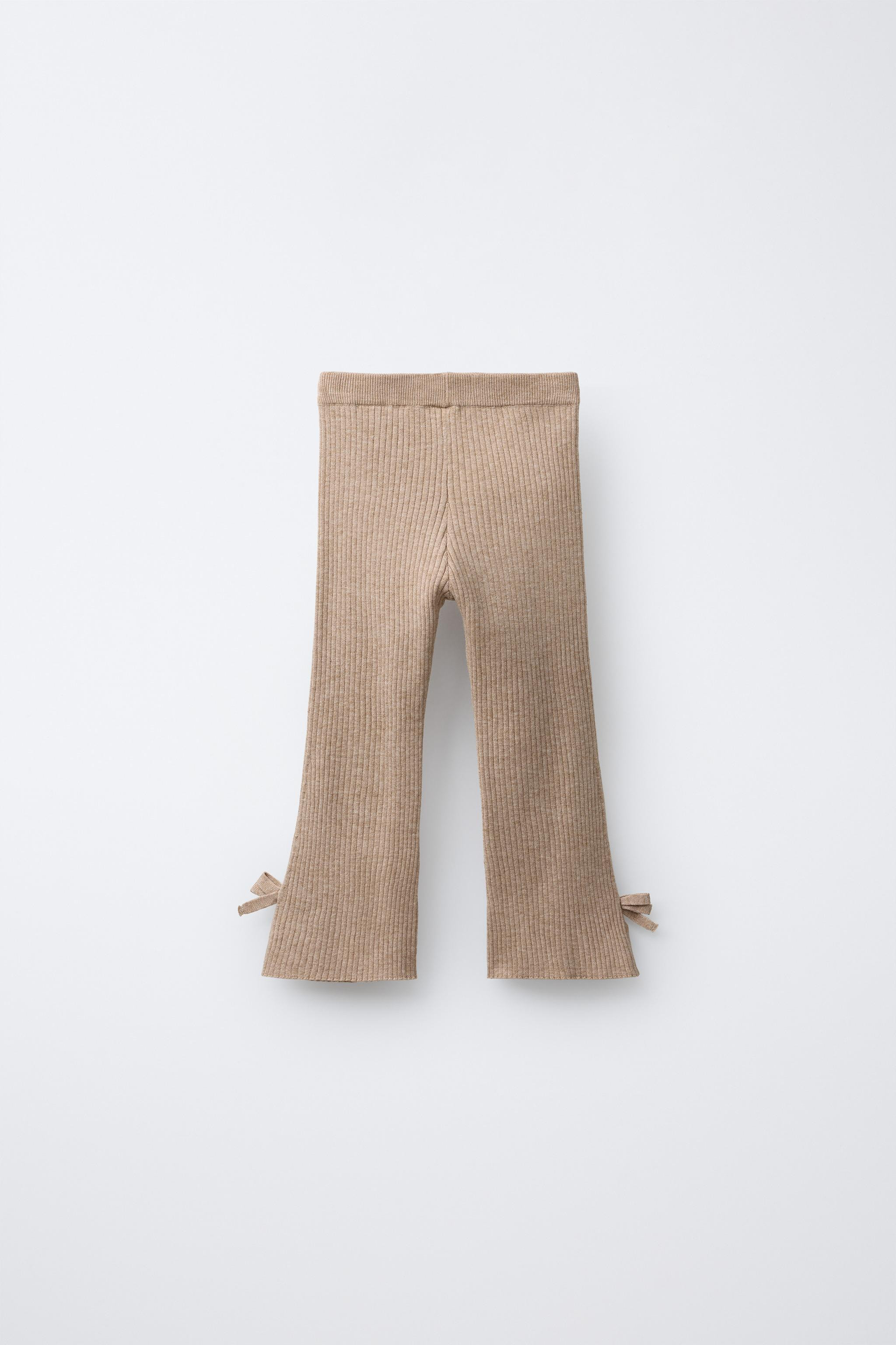 FLARE KNIT LEGGINGS WITH BOWS | Zara US