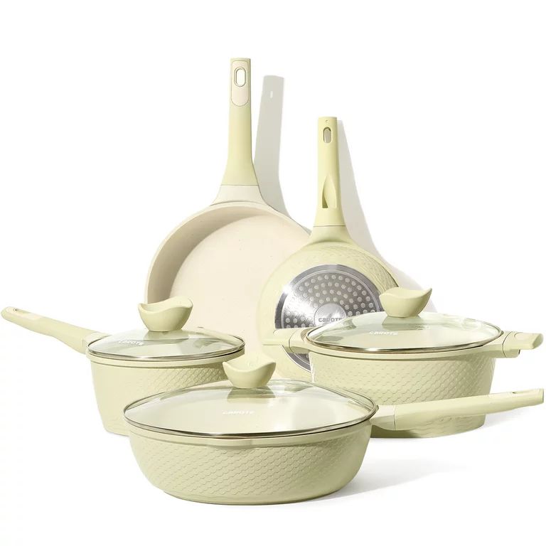 Carote Nonstick Pots and Pans Set, 8 Pcs Non Stick Cookware Set, Induction Stone Cookware Kitchen... | Walmart (US)