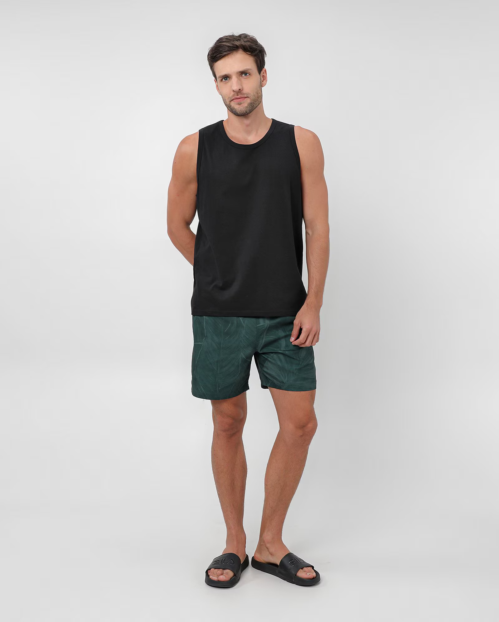 Short água masculino folhagem com cordão verde | Original by Riachuelo | Riachuelo (BR)