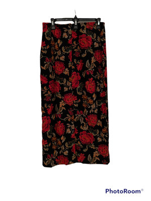 Black Pencil skirt with red flowers  | eBay | eBay US