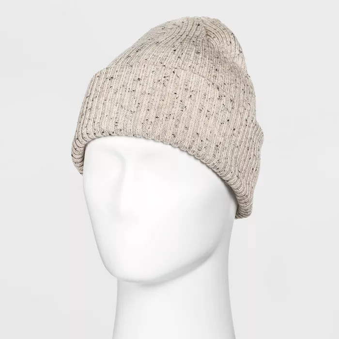 Men's Speckled Knit Beanie - Goodfellow & Co™ Gray One Size | Target