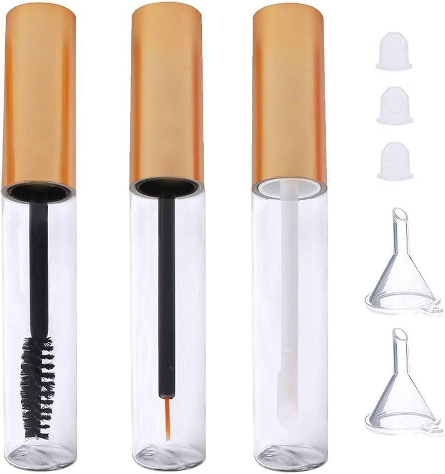 10ml Empty Mascara Tube with Wand,Eyeliner Tube and Lip Gloss Tubes,Eyelash Cream Container Bottl... | Amazon (US)