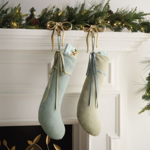 Rue Scalloped Linen Stocking | Ballard Designs, Inc.