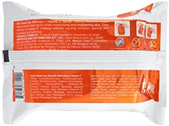 AYAM Beautycare Dead Sea Minerals + Vitamin C Serum Makeup Remover Wipes, Facial Cleansing Towele... | Amazon (US)