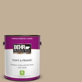 BEHR PREMIUM PLUS 1 gal. #PPU7-07 Riviera Beach Eggshell Enamel Low Odor Interior Paint & Primer ... | The Home Depot