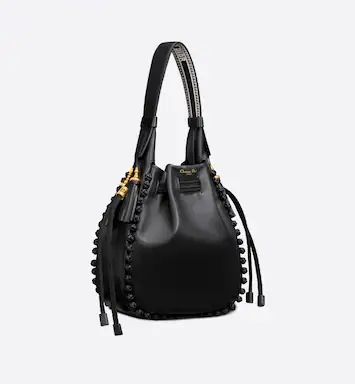 Hobo Bucket Bag Black Lambskin | DIOR | Dior Couture