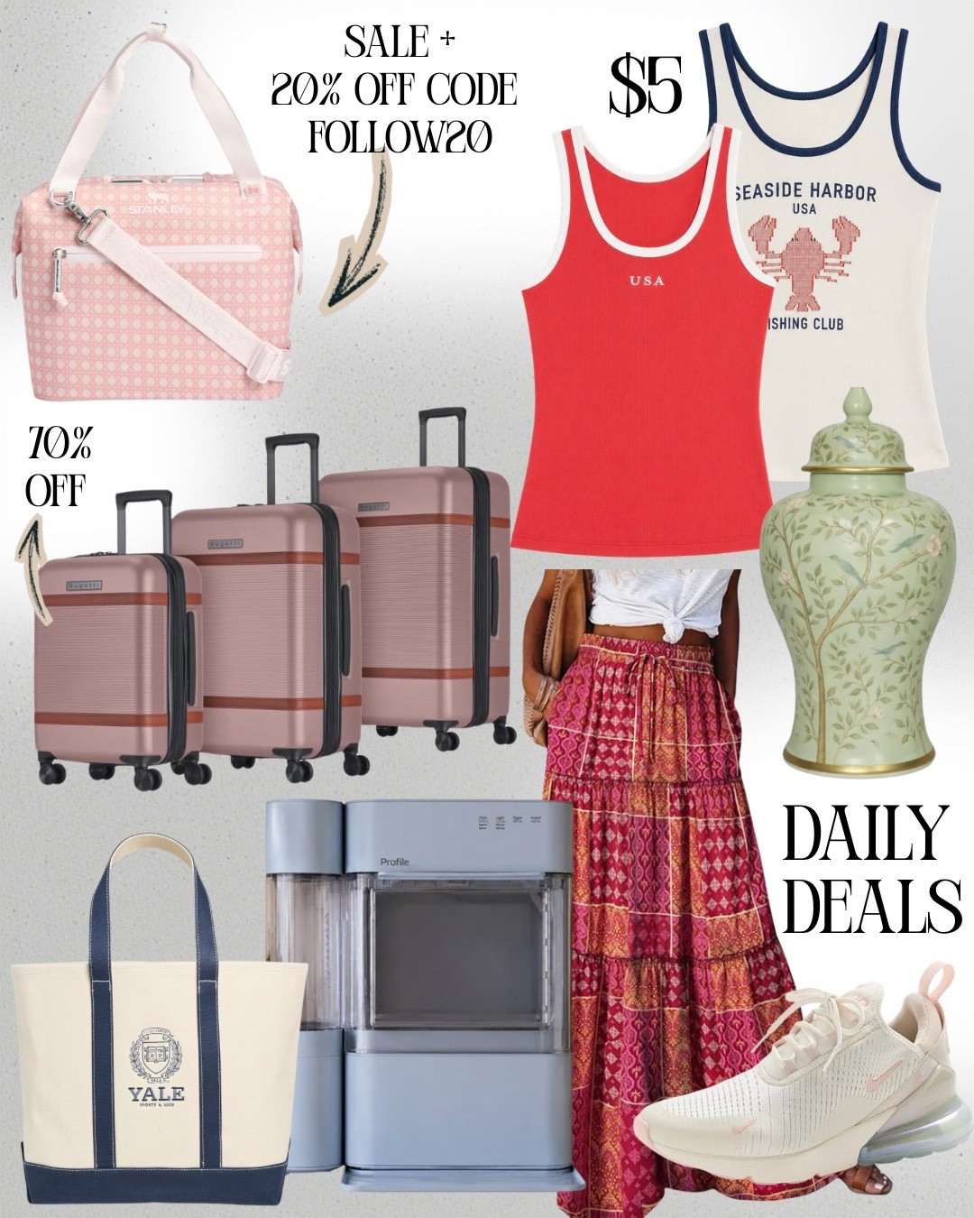 Deeply discounted items you should buy today. The Stanley cooler is an extra 20% off with the code FOLLOW20.

The sneakers are an additional 25% off with the code EXTRA25

#LTKSaleAlert #LTKHome
