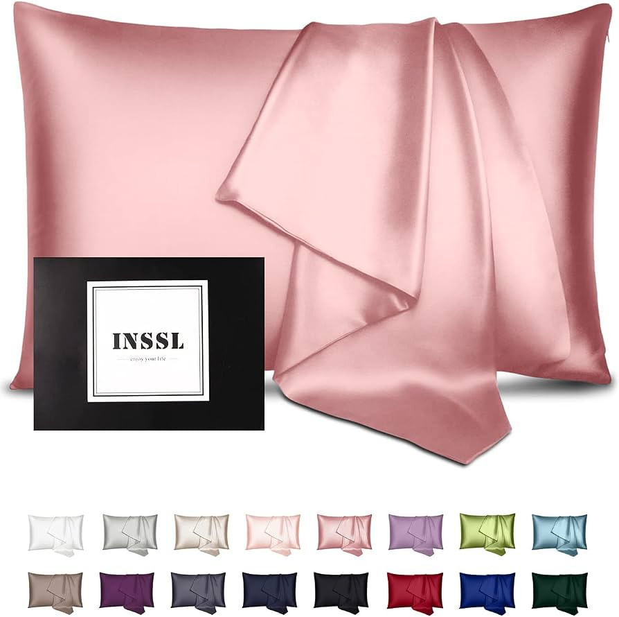INSSL Silk Pillowcase for Women, Mulberry Silk Pillowcase for Hair and Skin and Stay Comfortable ... | Amazon (US)