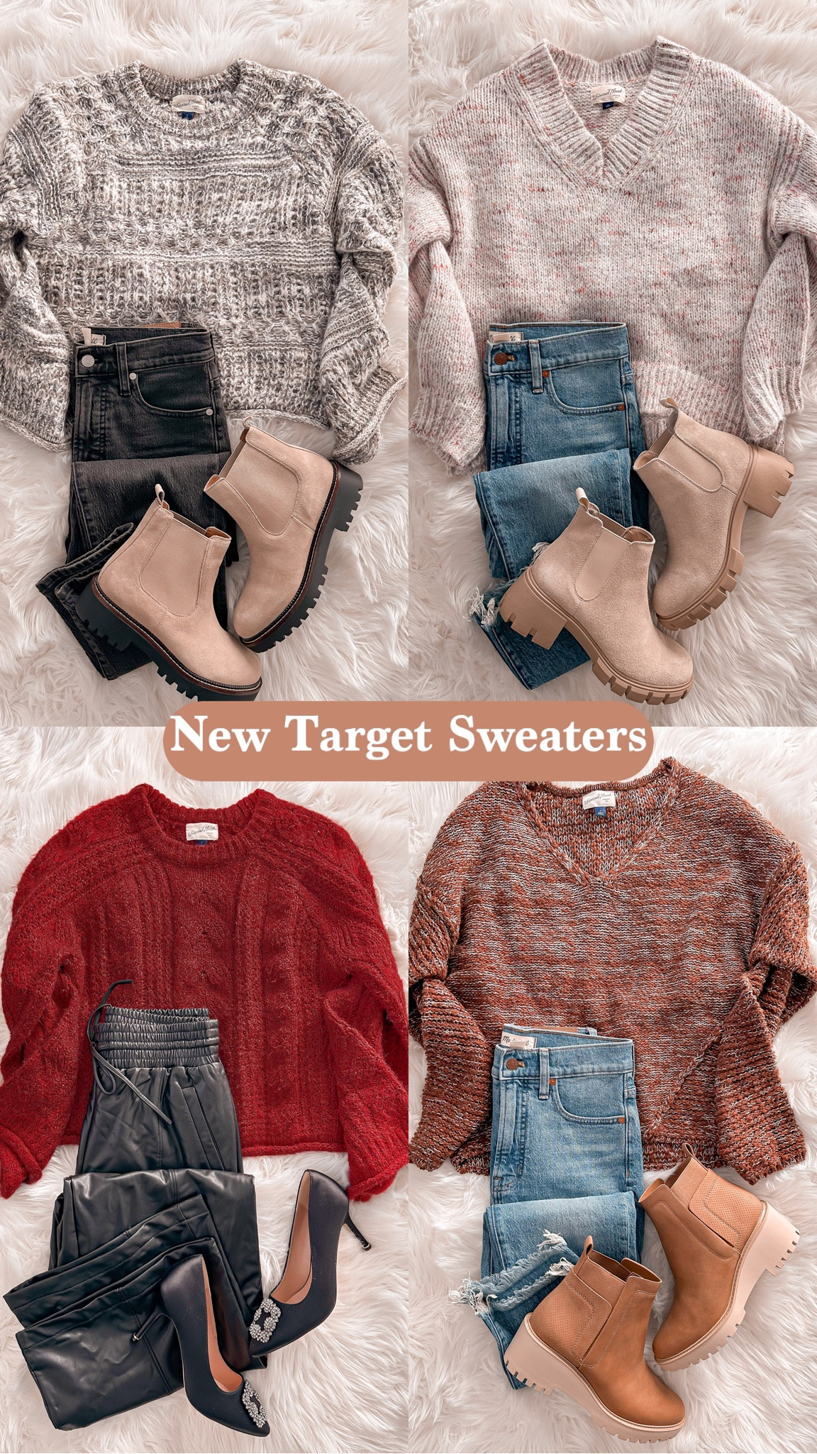 New Target sweaters I’ve been living in! Run tts. Mine are all size small 

#LTKSeasonal #LTKunder50 #LTKHoliday