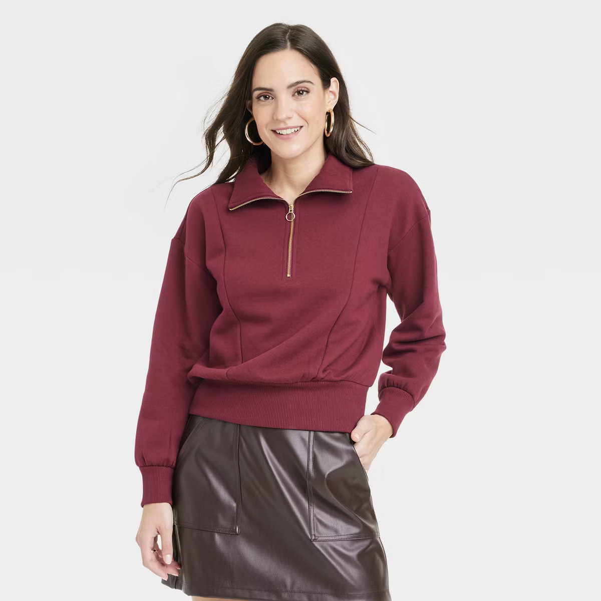 Women's Quarter Zip Sweatshirt - A New Day™ | Target