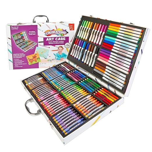 Colorations - Creative Artist Case - 150 pcs - Markers, Crayons, Colored Pencils, Paper, Art Set ... | Amazon (US)