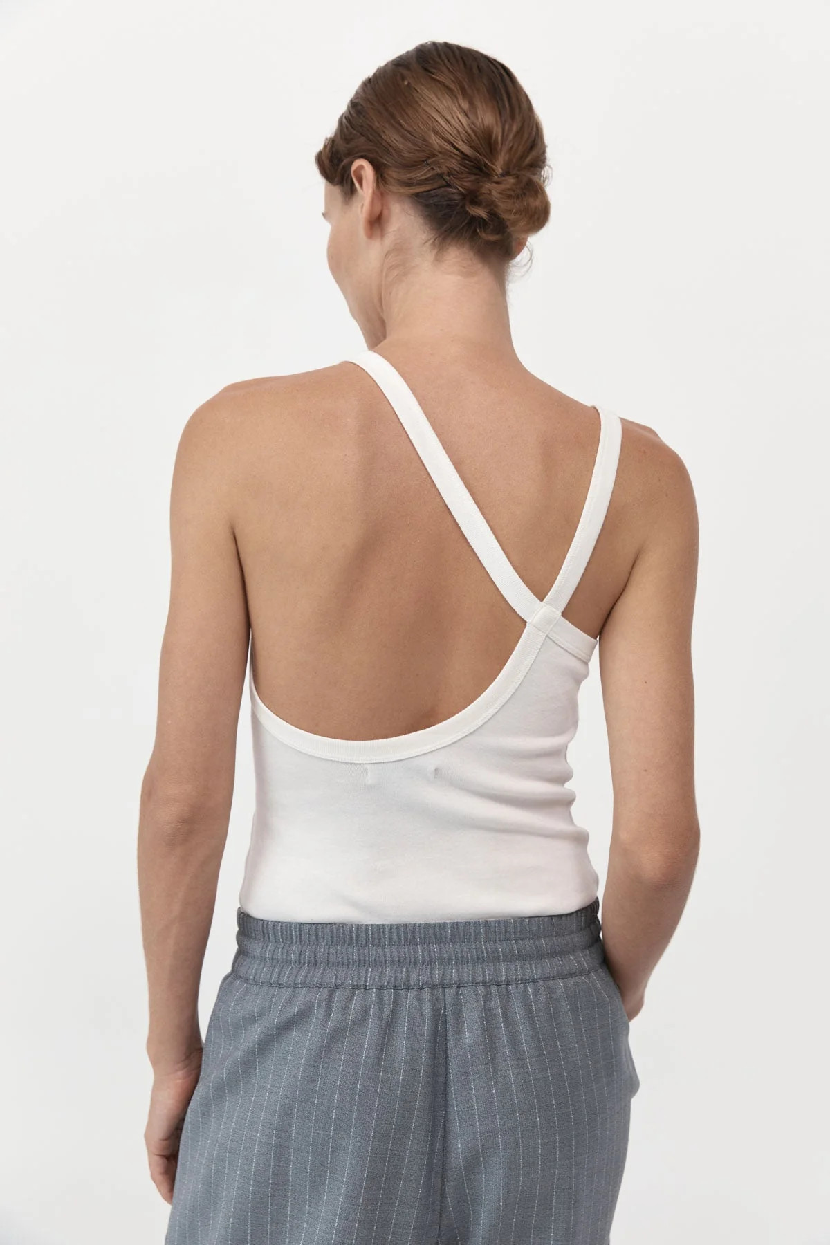 Organic Cotton Abstract Singlet - White | St. Agni (US, UK, EU)