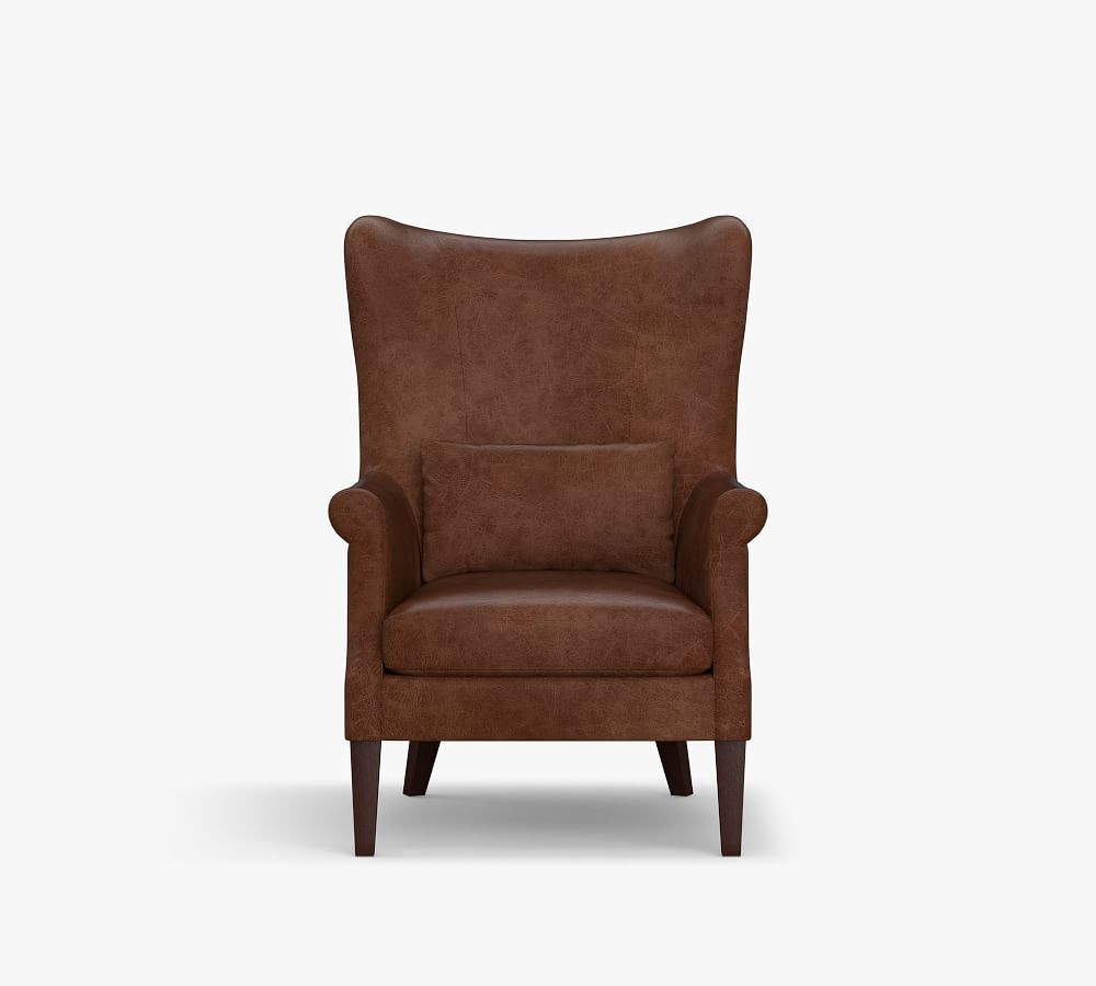 Champlain Wingback Leather Armchair | Pottery Barn (US)