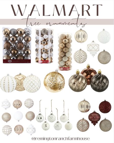 Walmart Ornaments - Walmart Christmas decor - Christmas ornaments - gold ornaments - brown ornaments 

#LTKHoliday #LTKSeasonal
