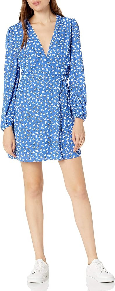 4SI3NNA Women's Tiffany Long Sleeve Mini Wrap Dress | Amazon (US)