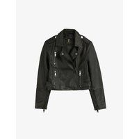 Ssalli cropped leather biker jacket | Selfridges