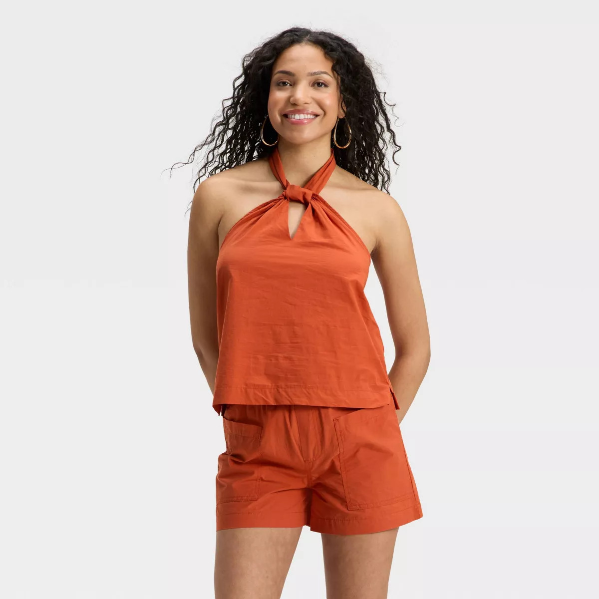 Women's Knotted Halter Top - Universal Thread™ | Target