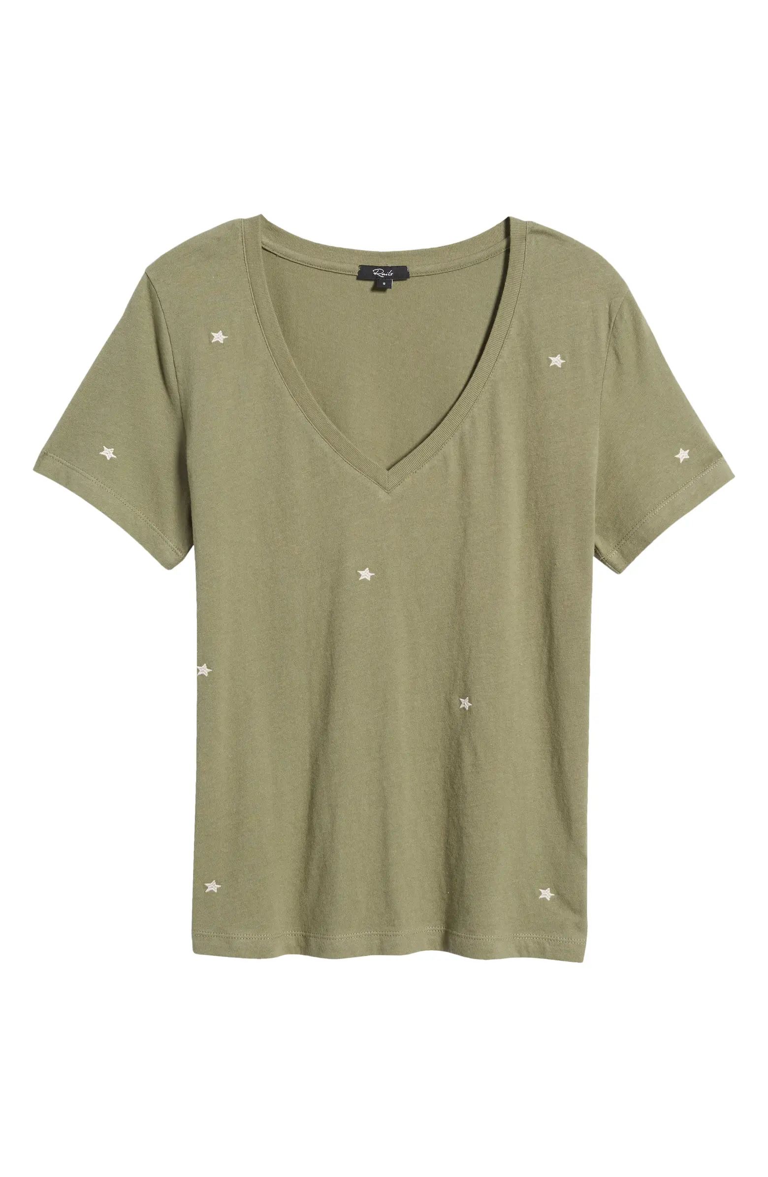 The Cara V-Neck Cotton T-Shirt | Nordstrom