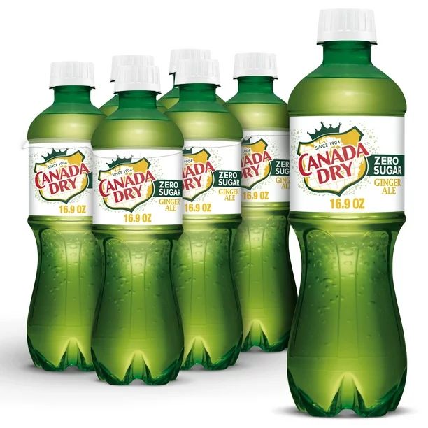 Canada Dry Zero Sugar Ginger Ale Soda, .5 L bottles, 6 pack - Walmart.com | Walmart (US)