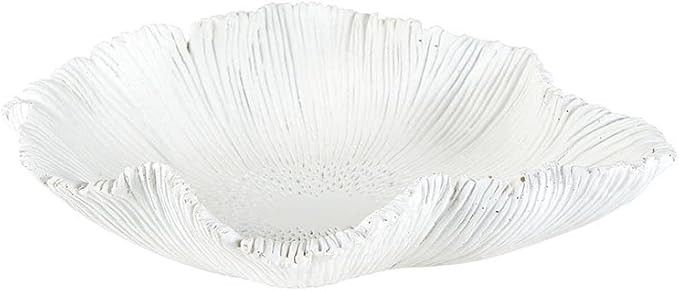 47th & Main Coastal Coral Bowl Home Décor for Table, 9" L x 7.25" W x 2.25" H, Matte White | Amazon (US)