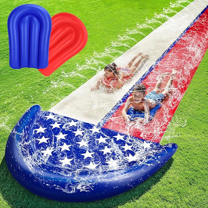 TOY Life Giant American Flag Water Slides for Kids 20FT Waterslide Backyards Lawn with 2 Bodyboar... | Amazon (US)