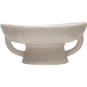 Creative Co-Op Stoneware Bowl w Reactive Glaze, White | Amazon (US)