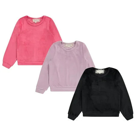 BTween Girls 3 Piece Velour PO Tops, Basic,5 | Walmart (US)
