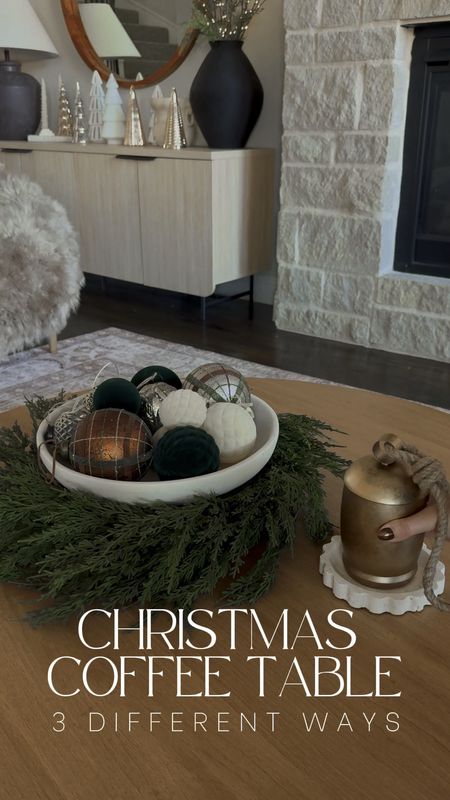 Sharing some Christmas decor inspo for 3  different sizes of coffee tables!! Since we all have different surfaces to work with I wanted to share some options for yall!! Hope it’s helpful!! 
#coffeetablestyle #coffeetable #holidaydecor #christmasdecor #smallcoffeetable #modernchristmasdecor

#LTKHoliday #LTKVideo #LTKhome