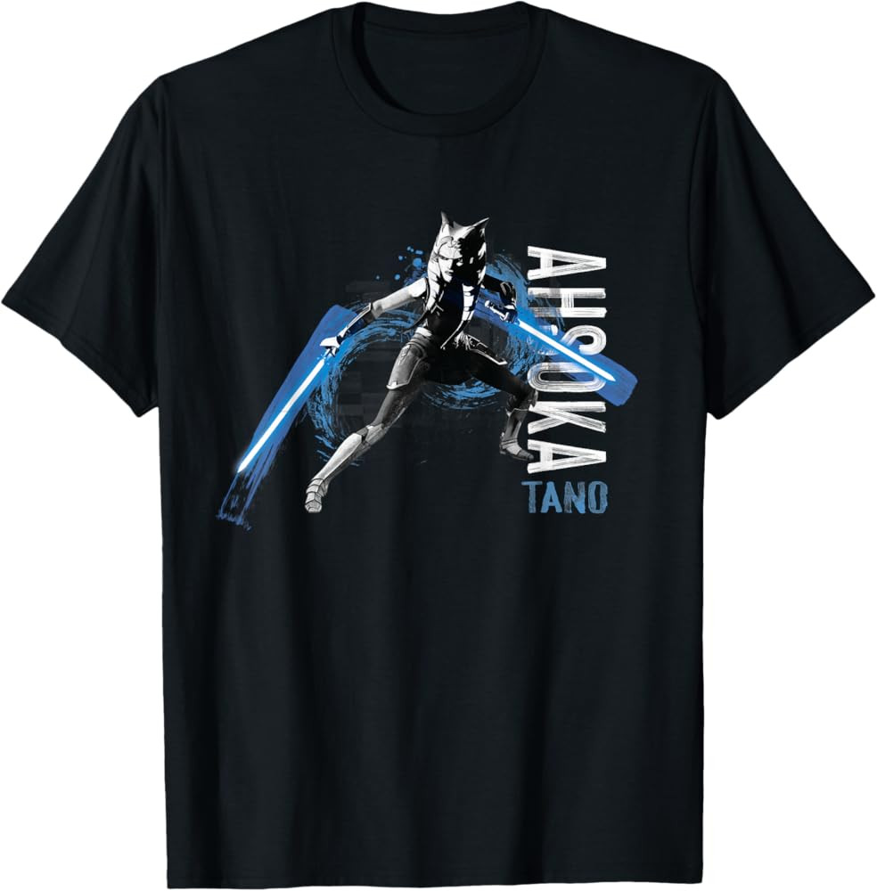 Star Wars The Clone Wars Ahsoka Tano Dual Lightsabers T-Shirt | Amazon (US)
