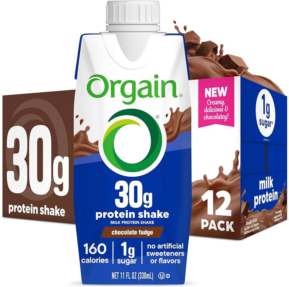 Orgain 30g High Protein Shake, Dairy Isolate Milk Protein, Chocolate Fudge, 6g BCAAs, 1g Sugar Pe... | Amazon (US)