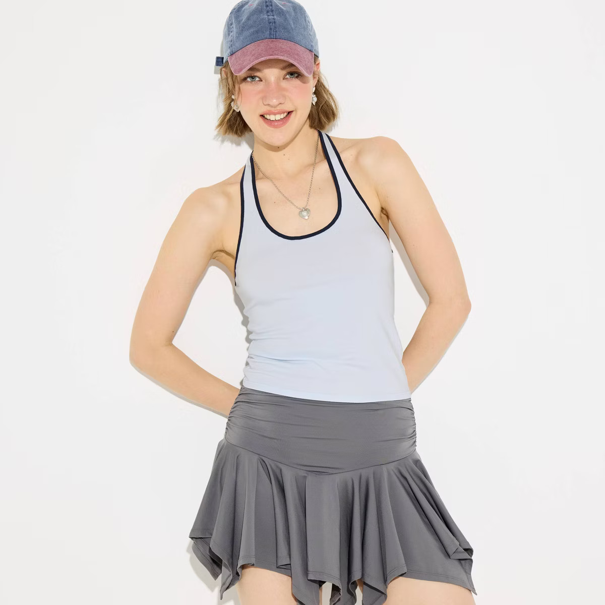 Women's Knit Halter Top - Wild Fable™ Light Blue XL | Target