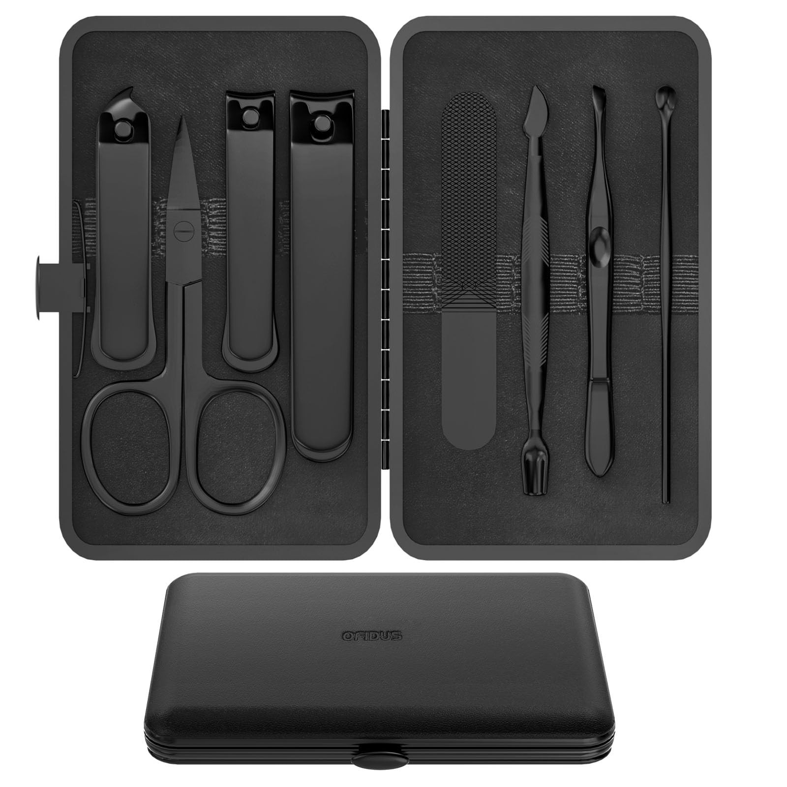Precision 8 Pieces Men’s Nail Grooming Travel Kit, Stainless Steel Manicure Set with Fingernail... | Amazon (US)