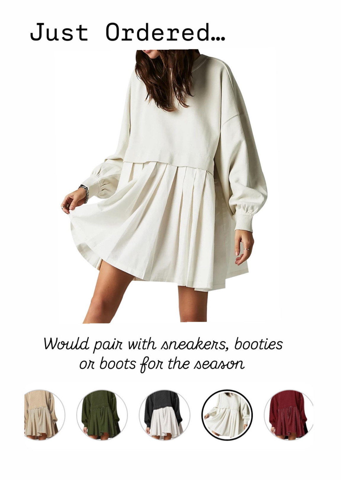 Falling in love with this flowy number for the season! 🍁❄️ This long sleeve dress is perfect for both fall and winter, and it comes in so many cozy colors. 😍 Whether I’m pairing it with sneakers for a casual day, booties for brunch, or tall boots for those cooler nights, it’s a total wardrobe must-have! Which style would you rock it with? 👟👢 #SeasonalStyle #FallToWinterFashion #DressItUpOrDown #CozyVibes #WardrobeEssentials

#LTKFindsUnder50 #LTKSeasonal #LTKStyleTip