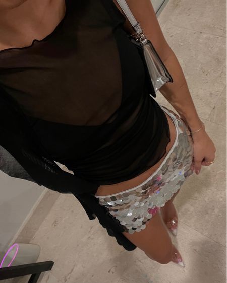 silver sheer night out outfit perfect for festival or vegas and miami bachelorette super affordable

#LTKstyletip #LTKFestival #LTKparties