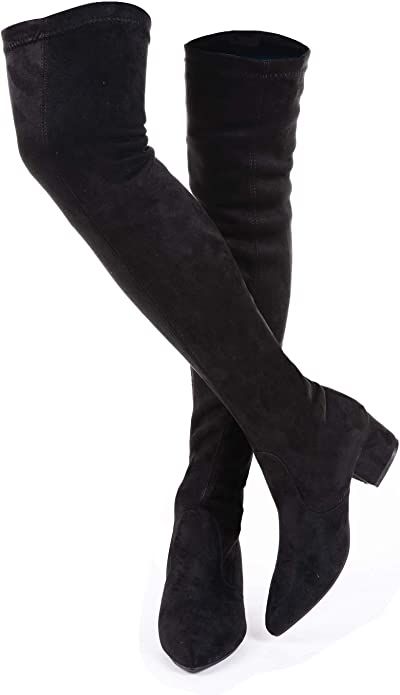 N.N.G Women Over the Knee Boots Block Winter Thigh High Suede Low Above Flat Long OTK Best Autumn... | Amazon (US)